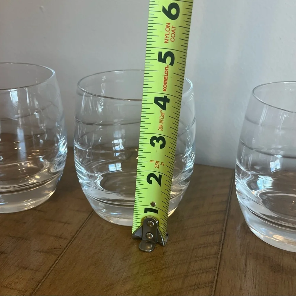 Pier 1 white swirl glasses